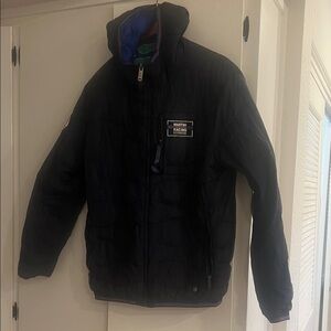 Men's navy blue puffer size medium Racing Jacket